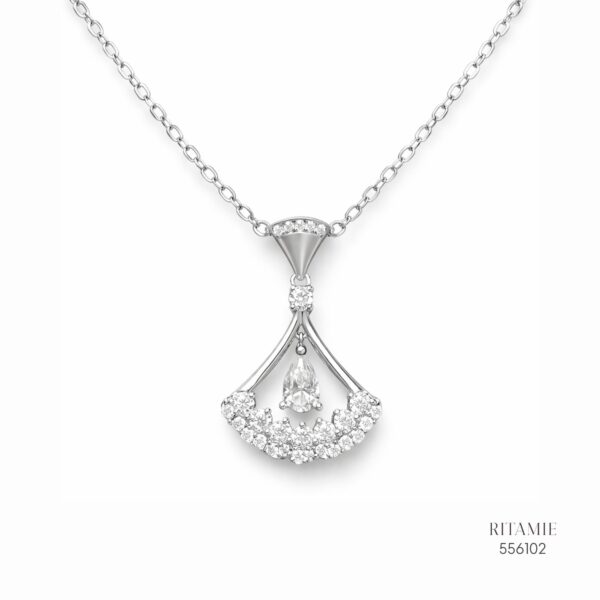 The Diva?s Whisper Silver Moissanite Necklace 556102
