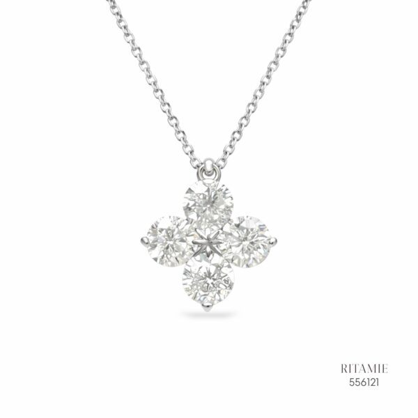 The Lucky Radiance Silver Moissanite Necklace 556121