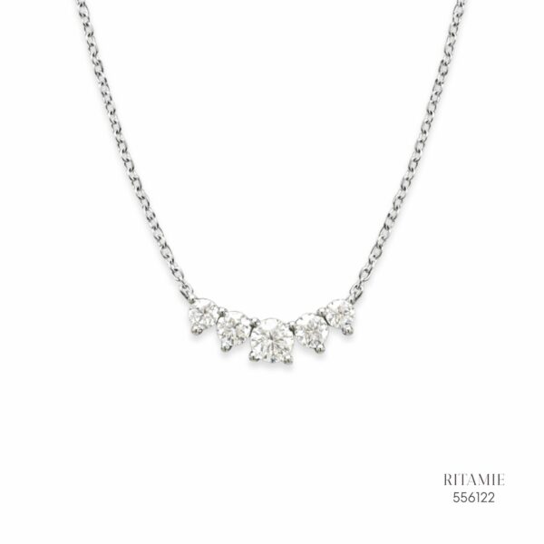 The Luminous Arc Silver Moissanite Necklace 556122