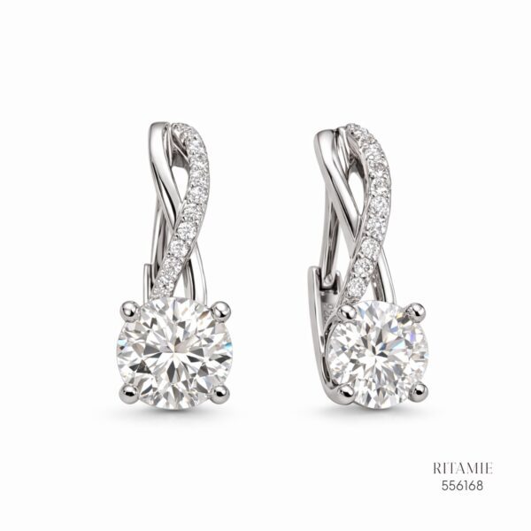 The Infinity Radiance Silver Moissanite Earrings 556168