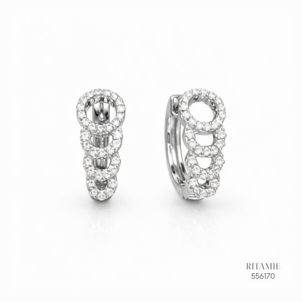 The Infinite Orbit Silver Moissanite Earrings 556170