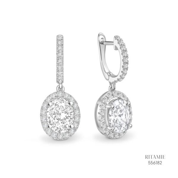 The Luminous Aura Silver Moissanite Earrings 556181