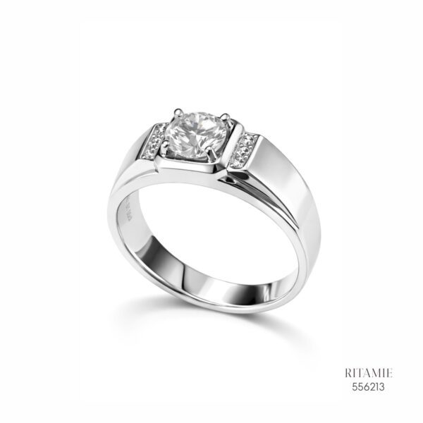 The Urban Sovereign Silver Moissanite Ring 556213