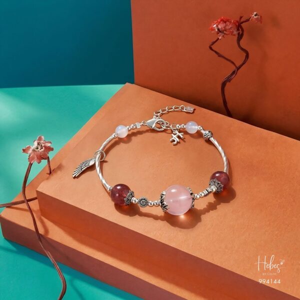 Rose Quartz Angle Wing Bracelet 994144