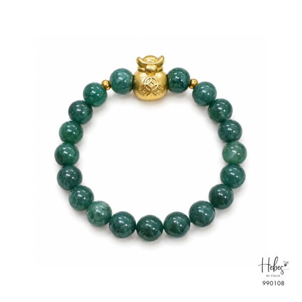 Gold Vermeil Supreme Abundance Jade Bracelet