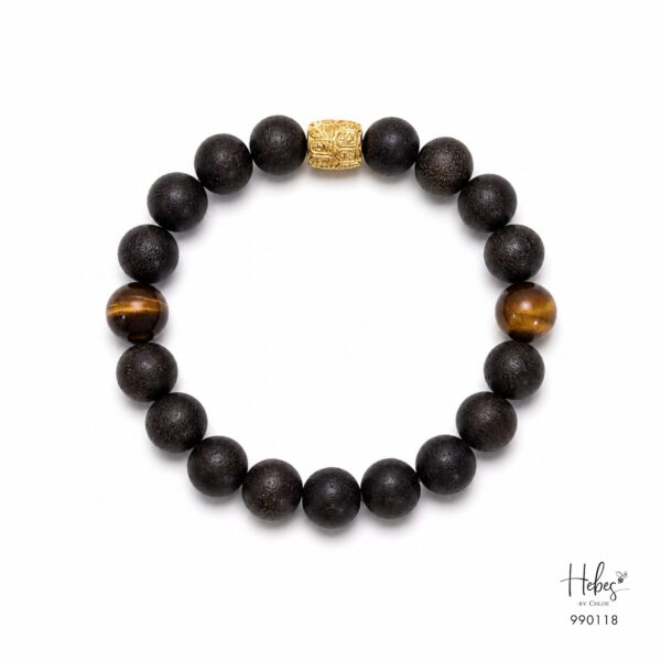 Vietnamese Rare Agarwood Tiger's Eye Bracelet 990118