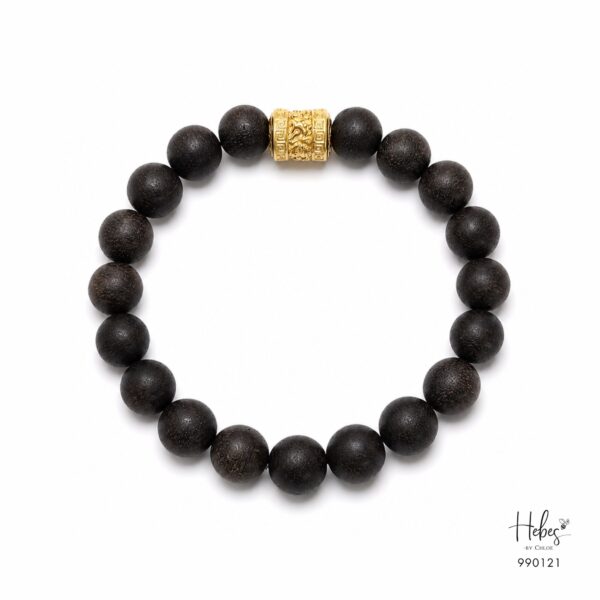 Vietnamese Rare Agarwood Wheel of Dharma Bracelet 990121