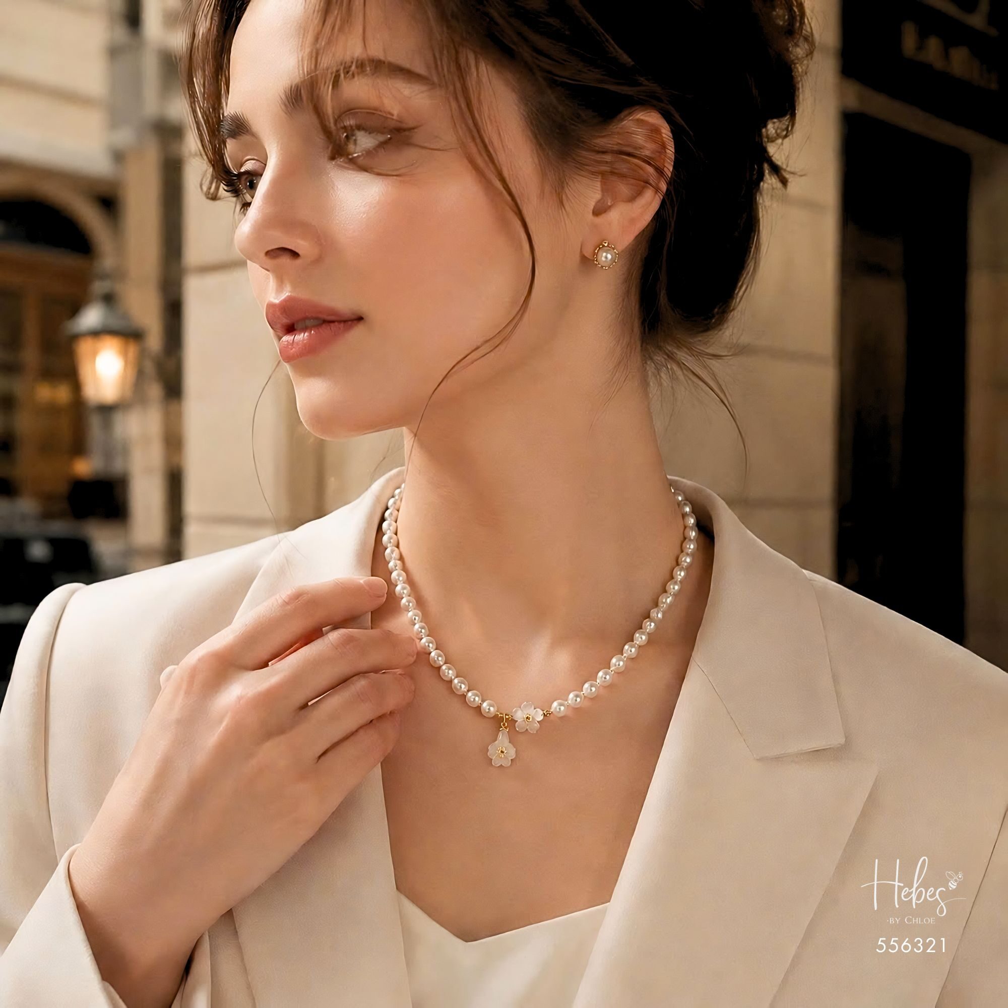 Opaline Petal Akoya Pearl Necklace 556321